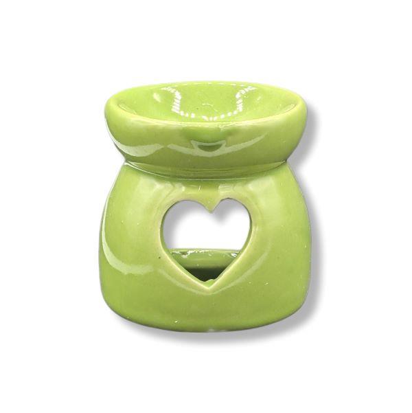 Oil Diffuser Ceramic Heart Green