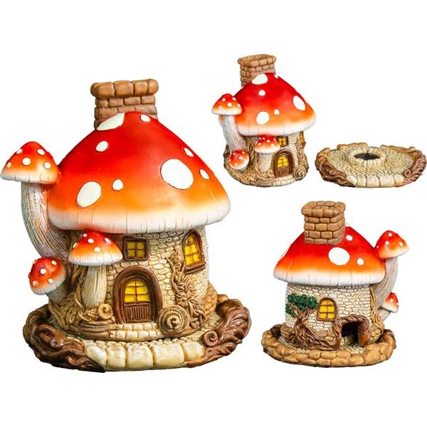 Cone Incense Burner Mushroom House