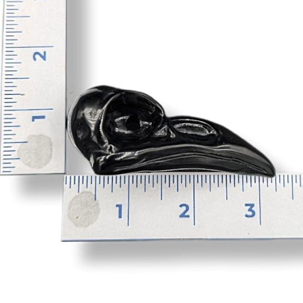 Black Obsidian Raven Skull 68g Approximate