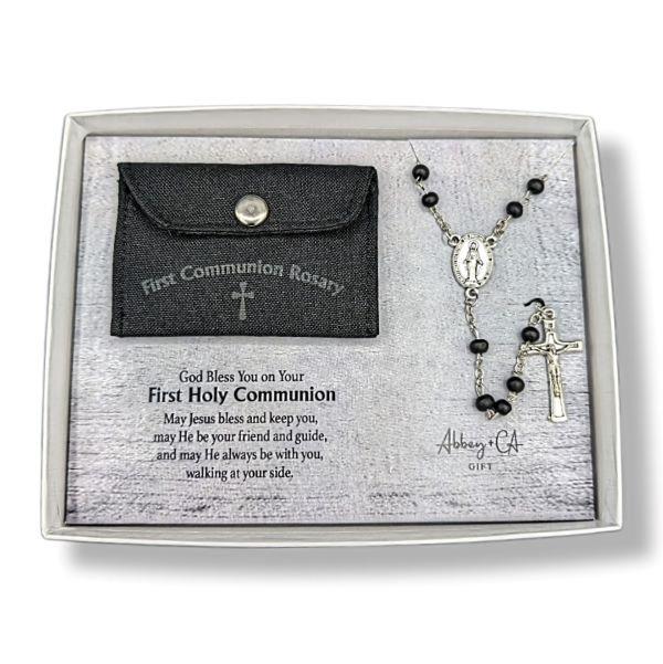 Rosary Communion Set Black