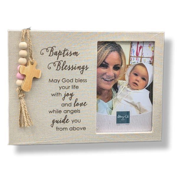 Photo Frame Baptism Pink