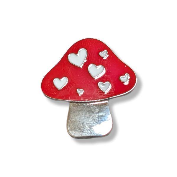 Pin Red and White Mushroom