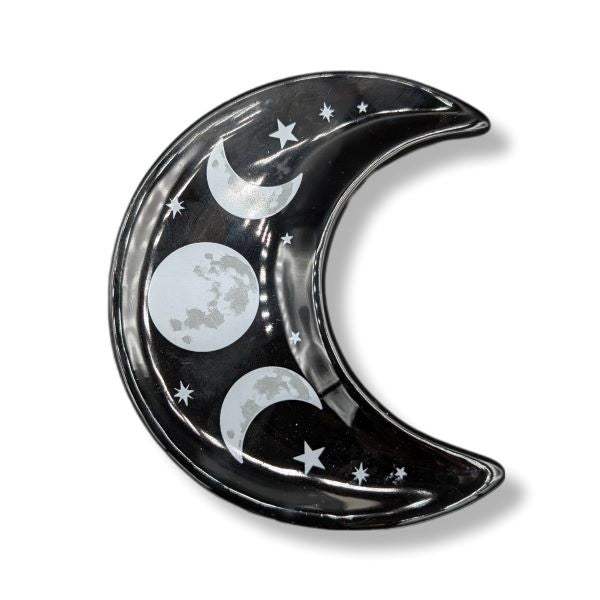 Trinket Dish Crescent Moon Black