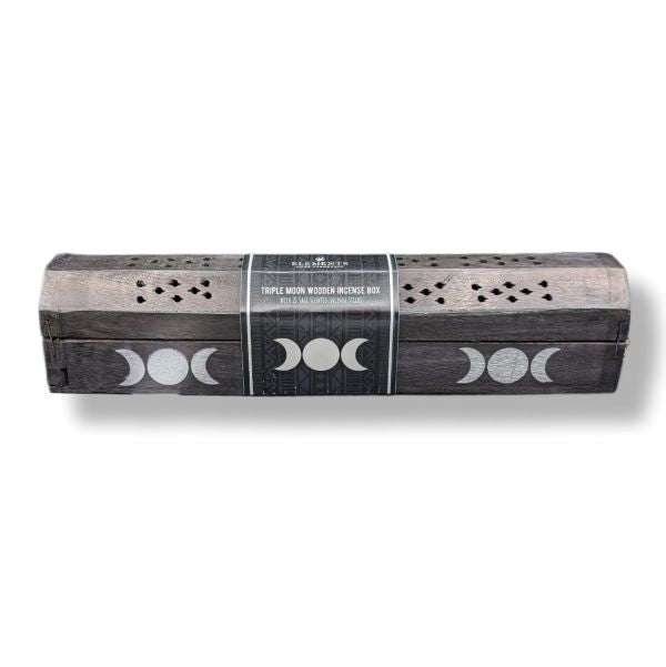 Incense Box Triple Moon Black