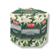 Box of HEM Jasmine incense cones on a white background