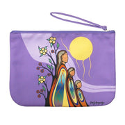 Emily Kewageshig Gifts from Creator Recycled Eco Zip Pouch on a white background.