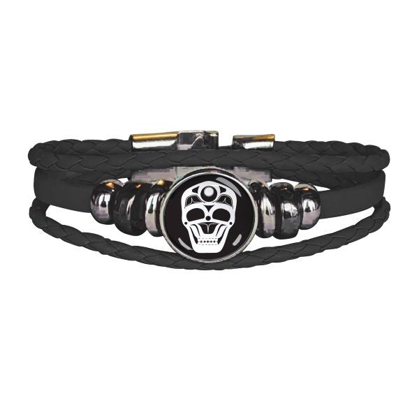 Leatherette Bracelet Skull