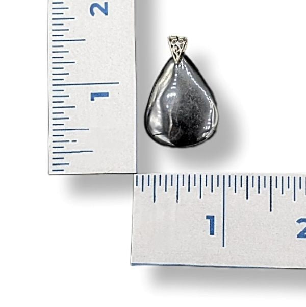 Pendant Hematite Sterling Silver Bail