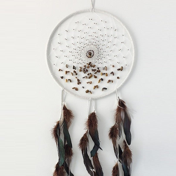 Dreamcatcher Energy Flow Grey Brown 9"