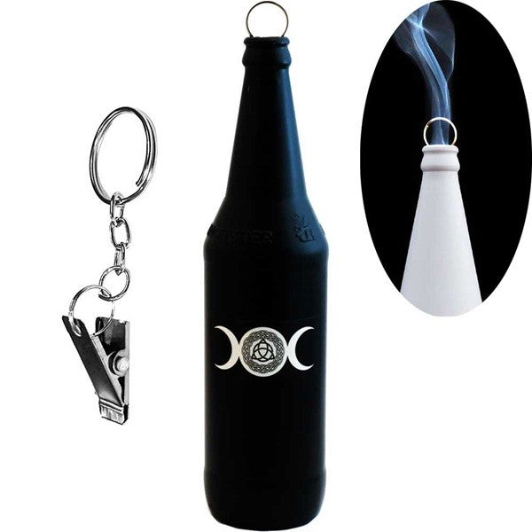 Incense Burner Glass Smoking Bottle Triple Moon