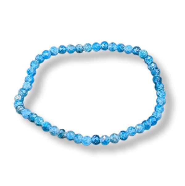 4mm Bracelet Blue Apatite Faceted
