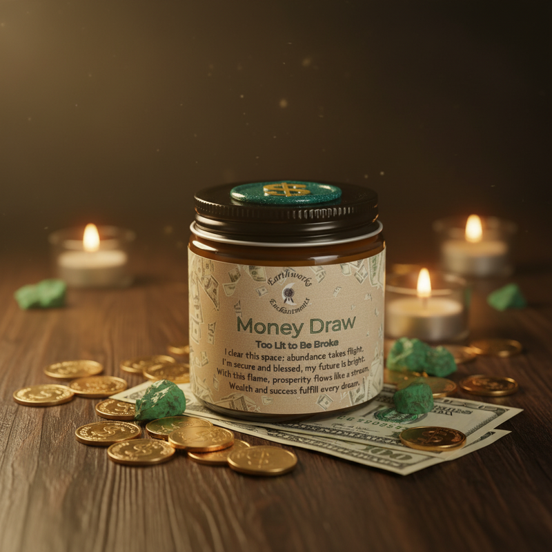 Earthworks Enchantments Money Draw Candle