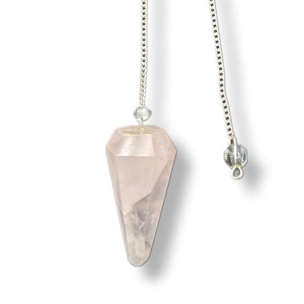 Pendulum Rose Quartz Faceted