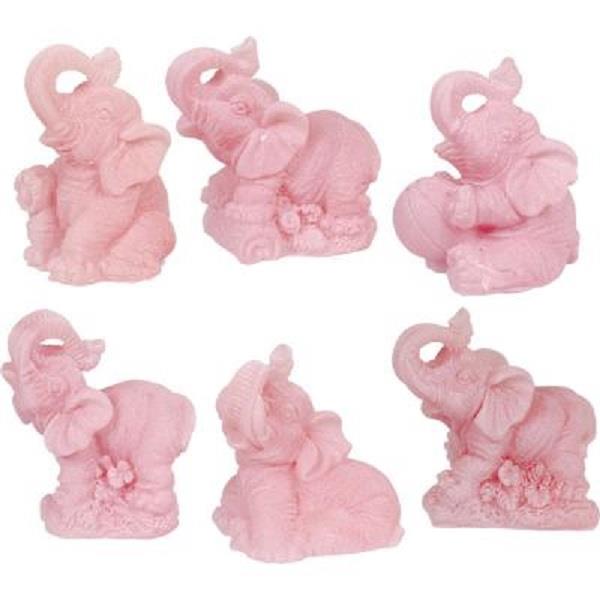Statue Resin Elephant Pink
