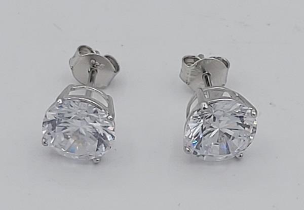 Earrings Cubic Zirconia Round