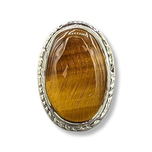 Ring Tiger's Eye Sterling Silver Size 8 | Earthworks