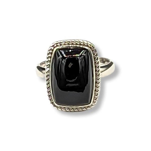 Ring Black Onyx Sterling Silver Size 6 | Earthworks