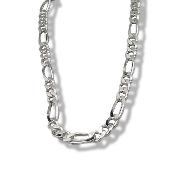 22" Silver Chain Figaro | Earthworks 