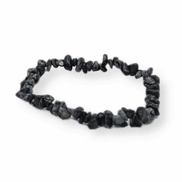 Chip Bracelet Snowflake Obsidian | Earthworks