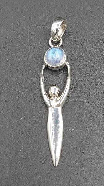 Pendant Rainbow Moonstone Goddess