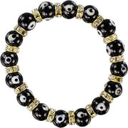 8mm Bracelet Evil Eye Black | Earthworks