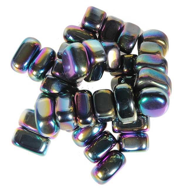 Rainbow Magnetic Hematite Tumbled