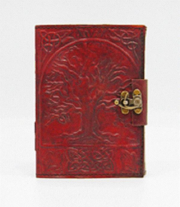 Leather Journal Tree of Life with Lock | Earthworks