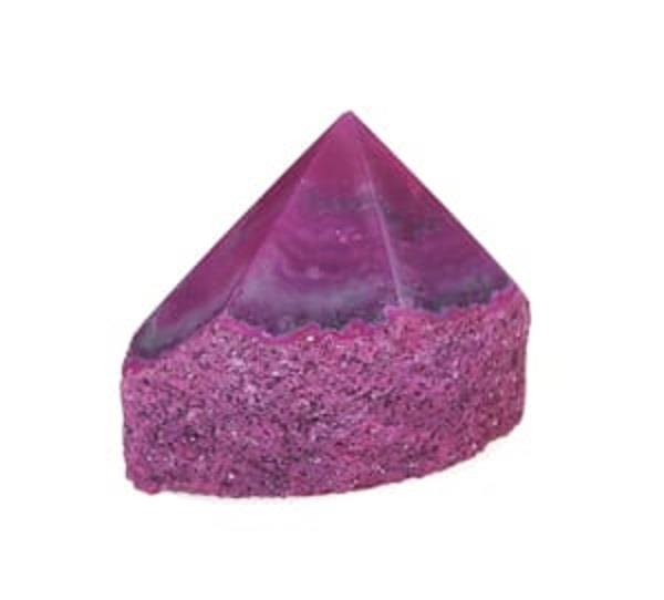 Pink Agate Point Cut Base | Earthworks