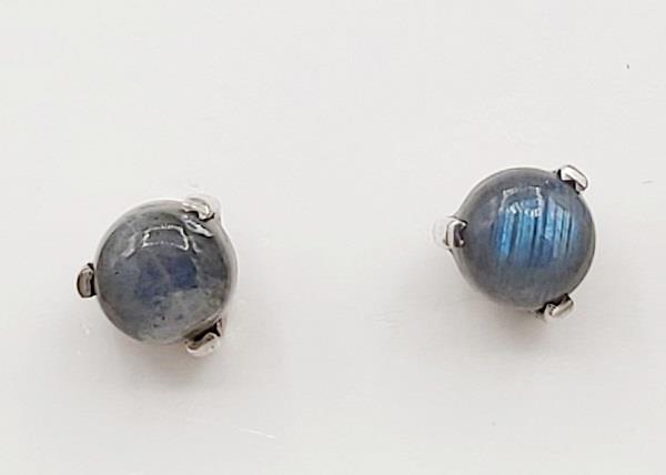 Earrings Labradorite Sterling Silver Stud | Earthworks