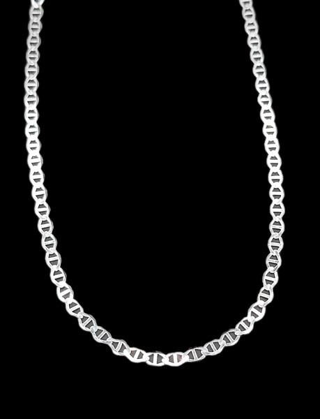 22"  Sterling Silver Chain Flat Marina | Earthworks 