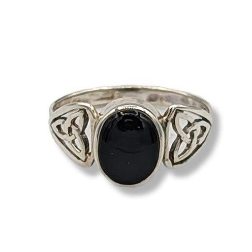 Ring Black Onyx Celtic Sterling Silver | Earthworks