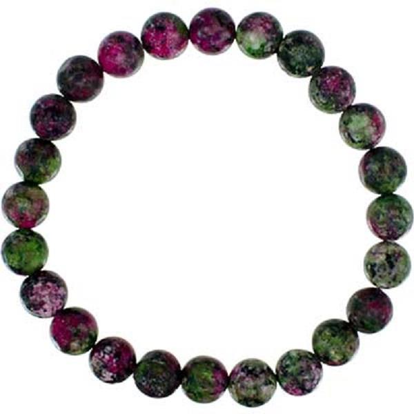 8mm Bracelet Ruby Zoisite Synthetic | Earthworks