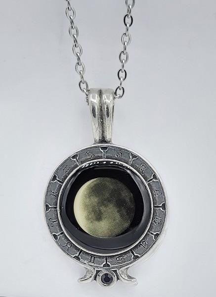Zodiac Necklace CD Waning Crescent Moon