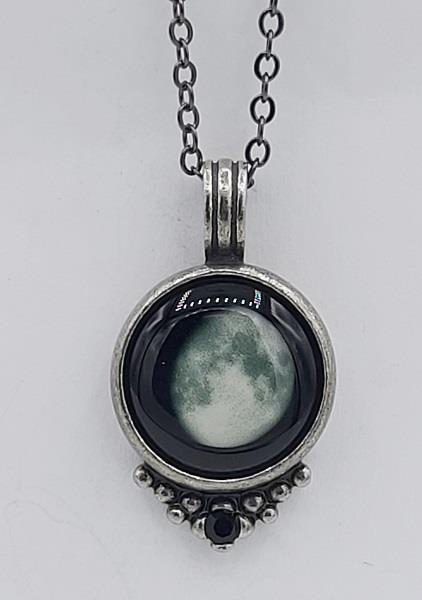 Classic Necklace 7A Waxing Gibbous Moon