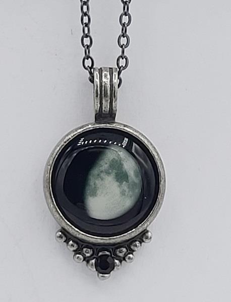 Classic Necklace 6A Waxing Gibbous Moon