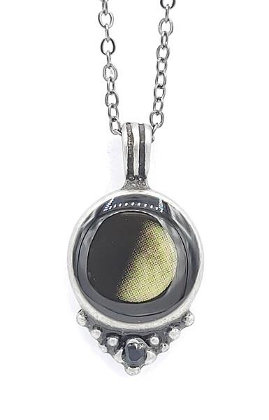 Classic Necklace 4A Waxing Gibbous Moon