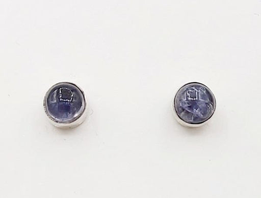 Earrings Iolite Sterling Silver Stud | Earthworks