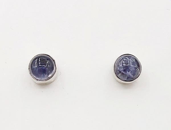 Earrings Iolite Sterling Silver Stud | Earthworks