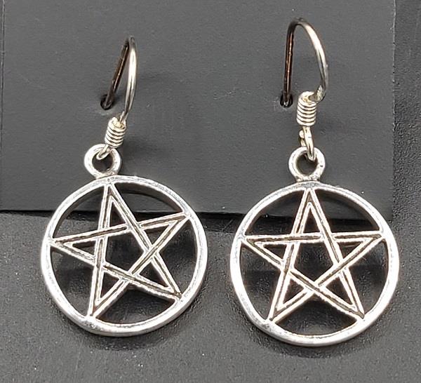 Earrings Pentacle Sterling Silver