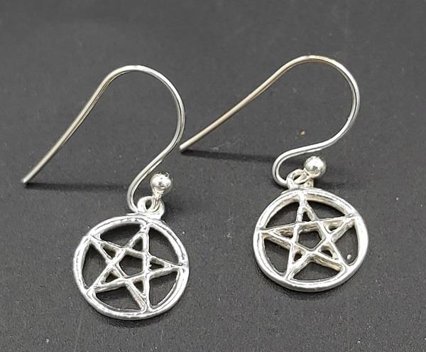 Earrings Pentacle Sterling Silver