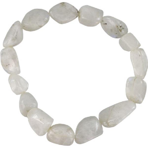 Tumbled Stone Bracelet Rainbow Moonstone | Earthworks