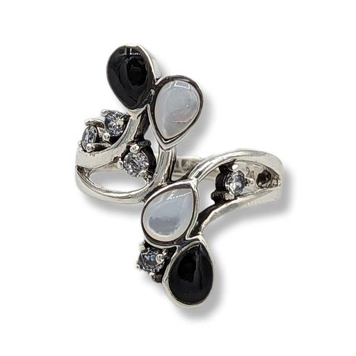 Ring Black Onyx Mother of Pearl Sterling | Earthworks