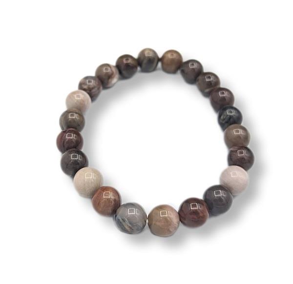 8mm Bracelet Petrified Wood | Earthworks