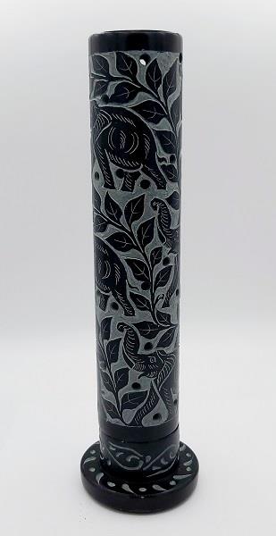 Incense Burner Tower Carved Elephant