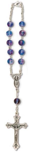 Auto Rosary Multi Coloured Glass