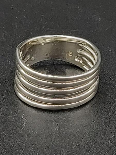 Ring 5 Lines Sterling Silver