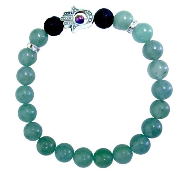 Hamsa Hand Green Aventurine Bracelet | Earthworks