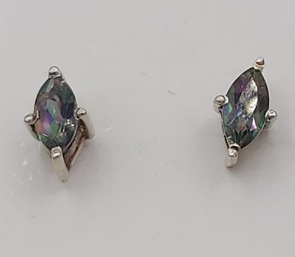 Earrings Mystic Topaz Sterling Silver Stud | Earthworks