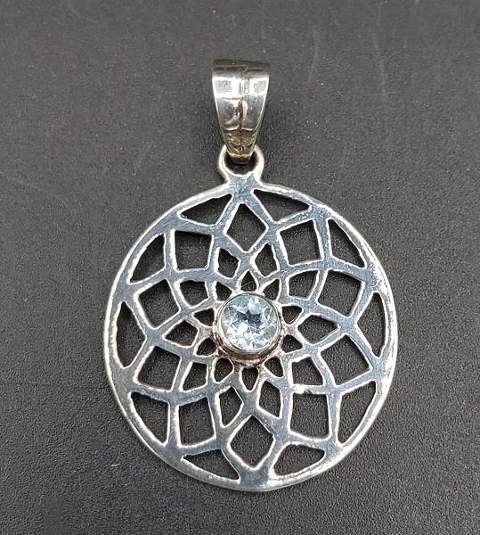 Pendant Blue Topaz Sterling Silver