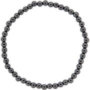 Black beaded bracelet on a white background